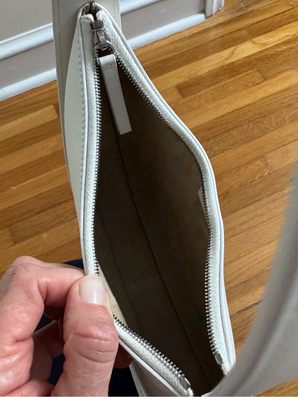 The Row Half Moon White Shoulder Bag - Picture 6 of 8